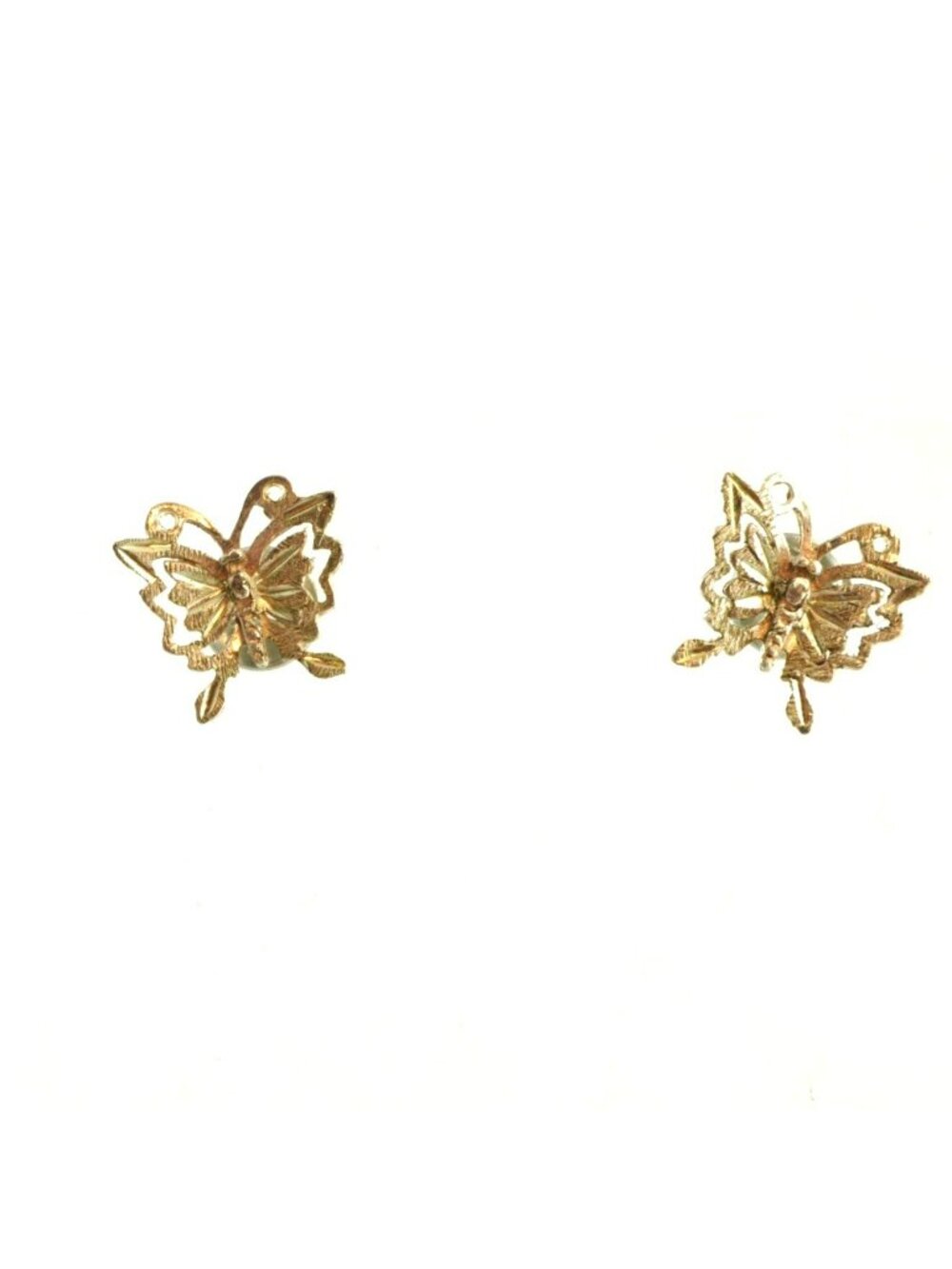 Vintage ViMar Sterling Silver Butterfly Stud Earrings Openwork Design - Picture 4 of 6